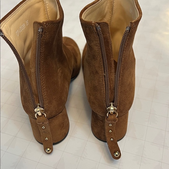 AGL ATTILIO GIUSTI LEOMBRUNI VETA SUEDE ANKLE BOOTS 35=5  COGNAC BROWN - Picture 8 of 16